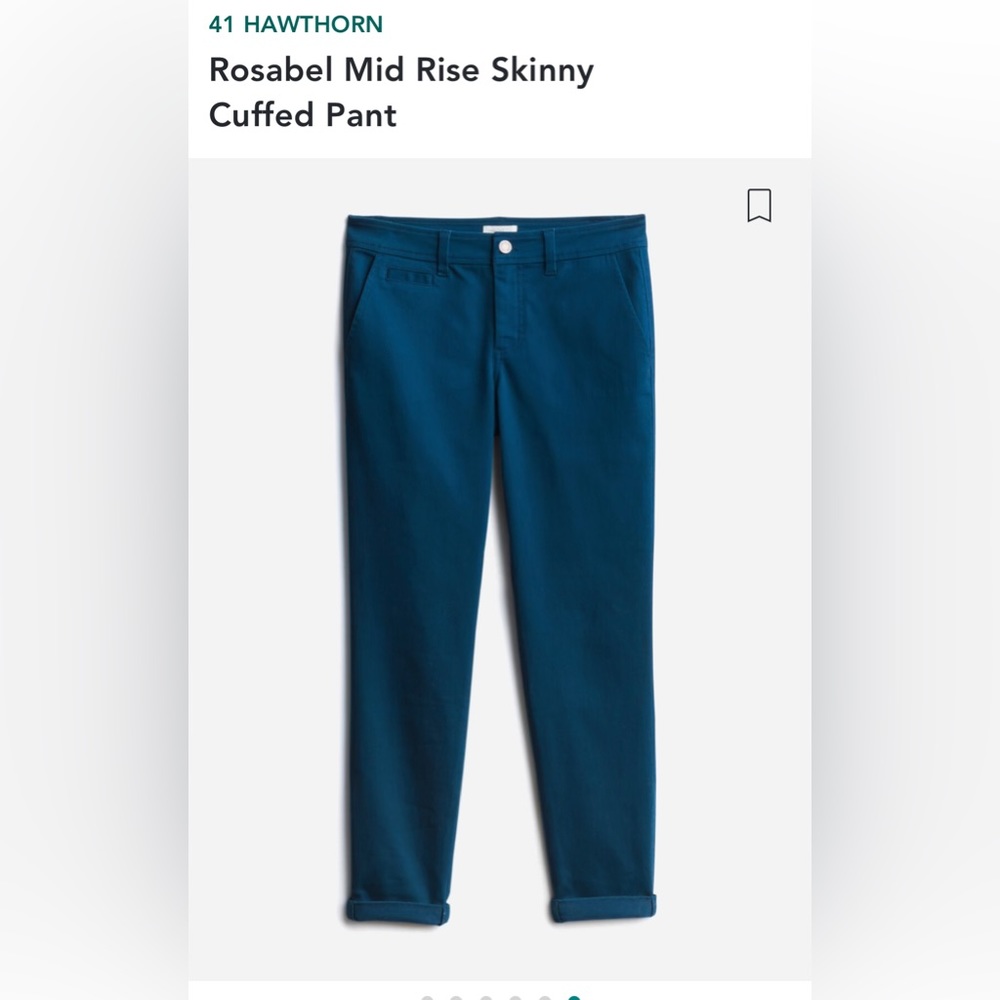 41 Hawthorn Roseable Mid Rise Skinny Cuffed Pant.